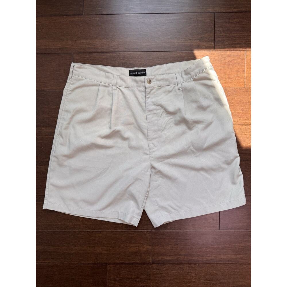 Croft & Barrow Men’s Shorts Size 40 Beige Dress Pants Rayon Blend